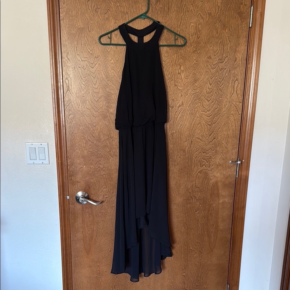 Bisou Bisou Black Halter High Low Sundress